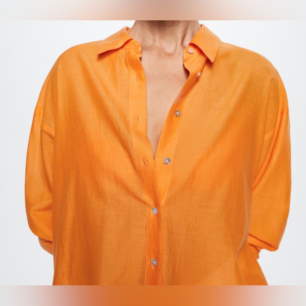 MNG long sleeve shirt 🧡/ dress - Picture 3 of 7